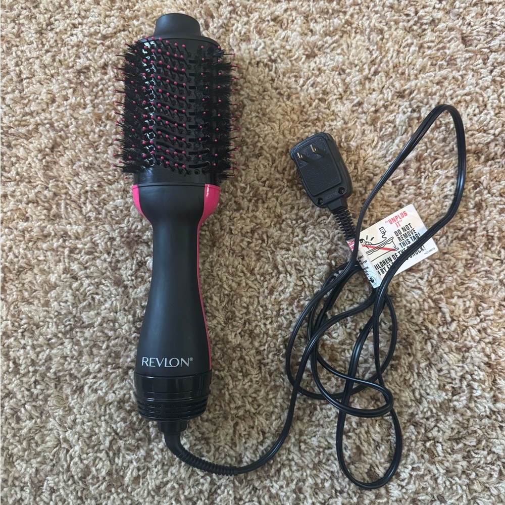 Revlon Hot Air Volumizing Brush - Black with Pink Highlights